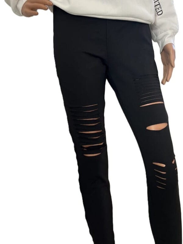 Дамски черни дънки - 175